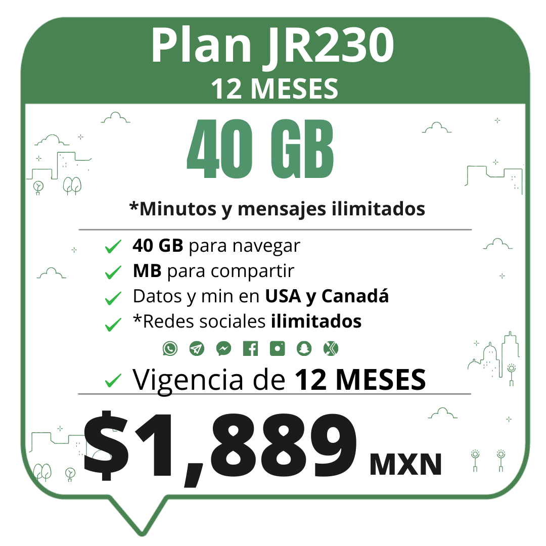 JR 230 12 meses