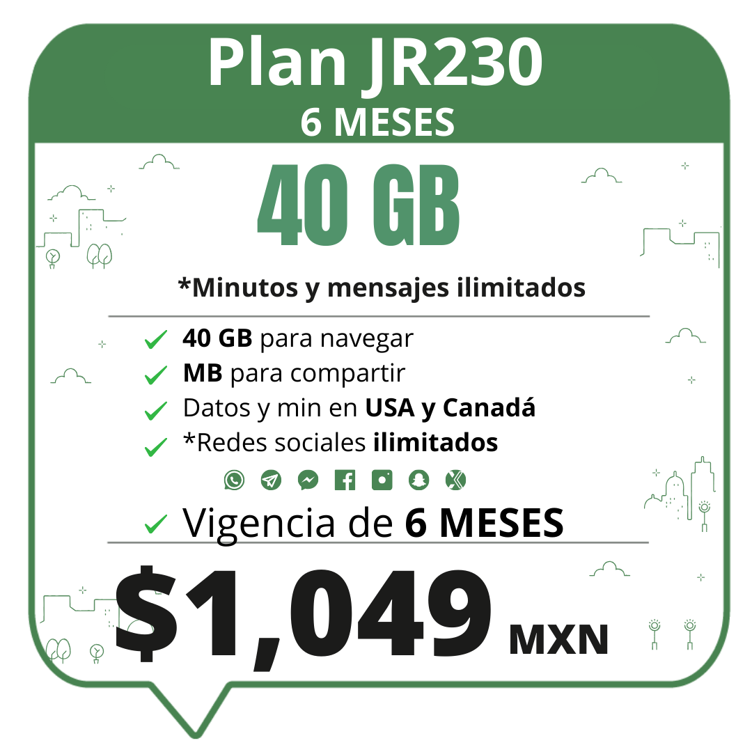 JR 230 6 meses