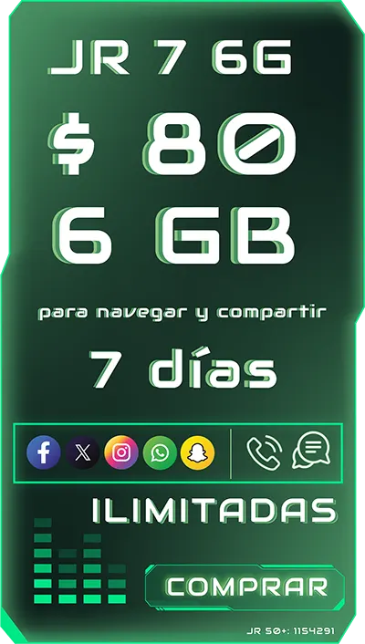 Recargas JRmovil JR 7 6G