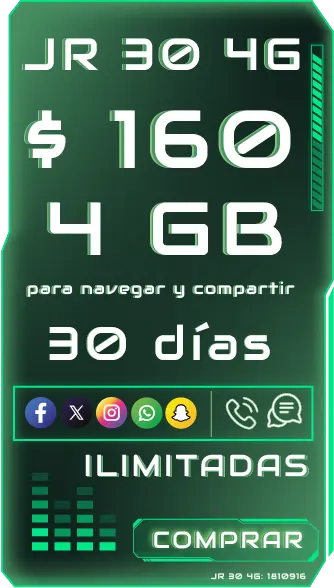 Plan JR 30 4G 30 dias