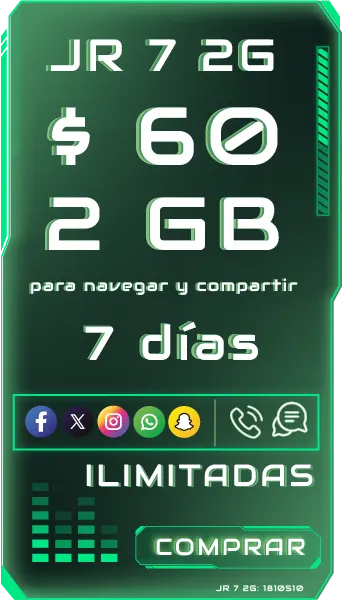 Plan JR 7 2G 7 dias